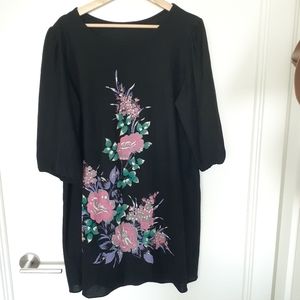 Vintage Puff Sleeve Shif Dress